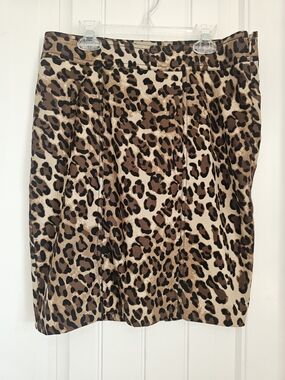 Cache Leopard-Print Pencil Skirt - Brown, Black, Cream
